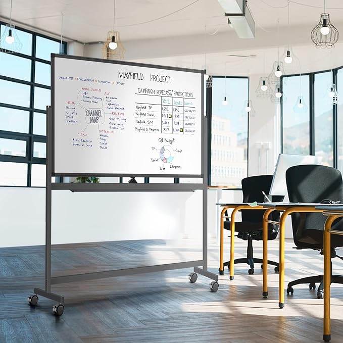 Rolling Dry Erase Board 48 x 32, maxtek Double-Sided Mobile White Board - Image 8