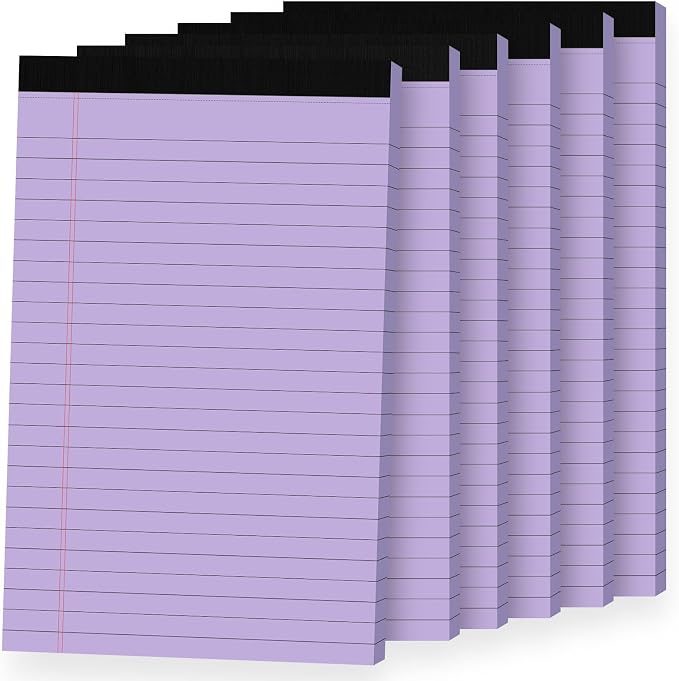 6pcs Small Note Pads, Writing Pads 5 x 8, Legal Pads, Pad Paper Perforate by Ciphyfee