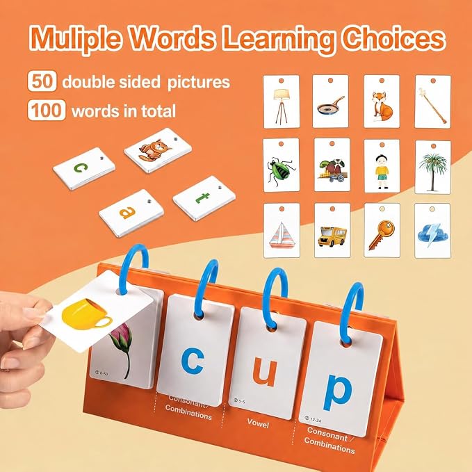 Alened Sight Words Flash Cards for Kindergarten, Phonics Flash Cards, CVC Word - Image 7