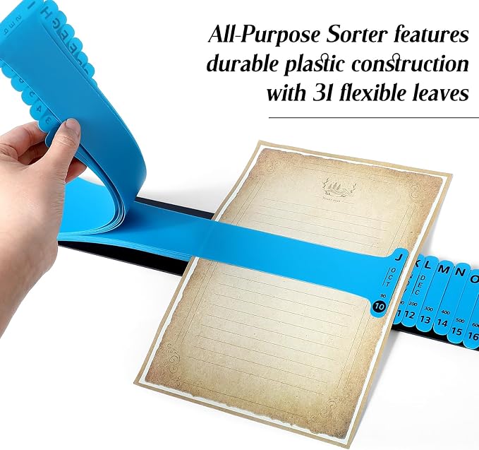 PerKoop Plastic All Purpose Document Sorter Alphabetical a-z File Organizer - Image 5