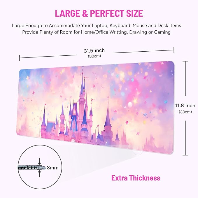 Mousepad Desk Mat Gaming Large Keyboard Cute Office Desktop Computer Laptop - Image 2
