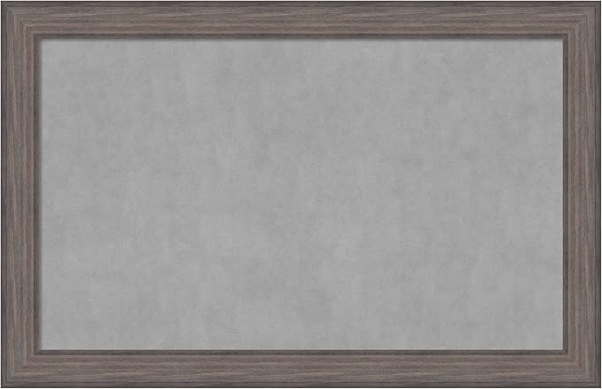 Amanti Art Grey Framed Magnetic Board 29x45 Large Vision Board by AmantiArt