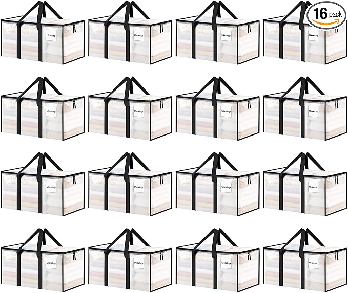 16 Pack Extra Large Heavy Duty Moving Bags, Reinforced Handles & Heavy-Duty by ukeetap