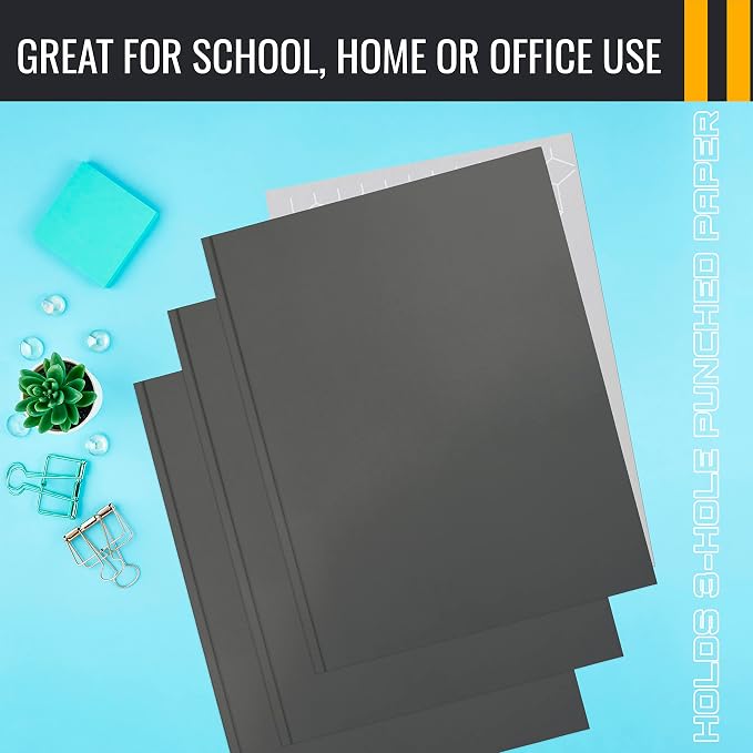 Better Office Products Gray Paper 2 Pocket Folders - Image 6