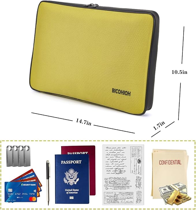 Portable Document Bag, Important Document Organizer, Storage Pouch File Folder - Image 2