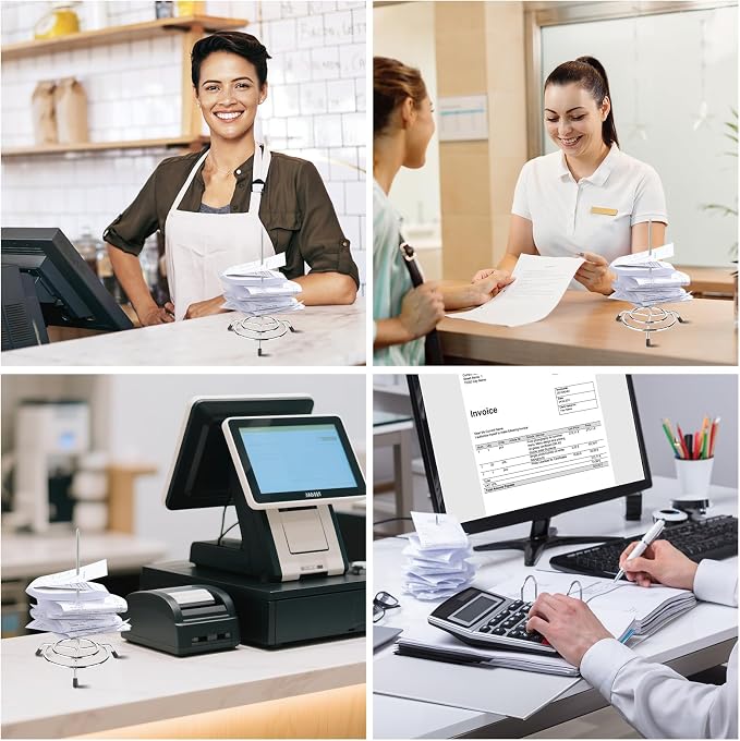 Receipt Holder 4Pcs Ticket Stabber Stainless Steel Receipt Spike, Ticket Holder - Image 5