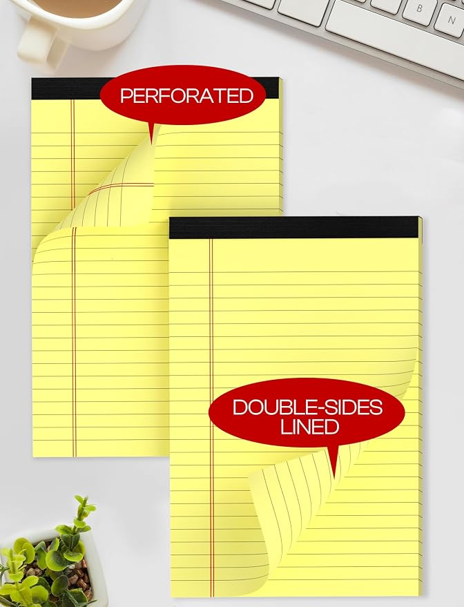 Small Legal Pads 5x8 Yellow 10 Pack Small Note Pads 5x8 College Ruled Yellow - Image 5