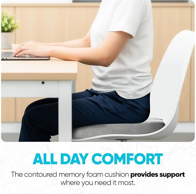 FORTEM Seat Cushion, Office Chair Cushion, Memory Foam Car Seat Cushions - Image 4
