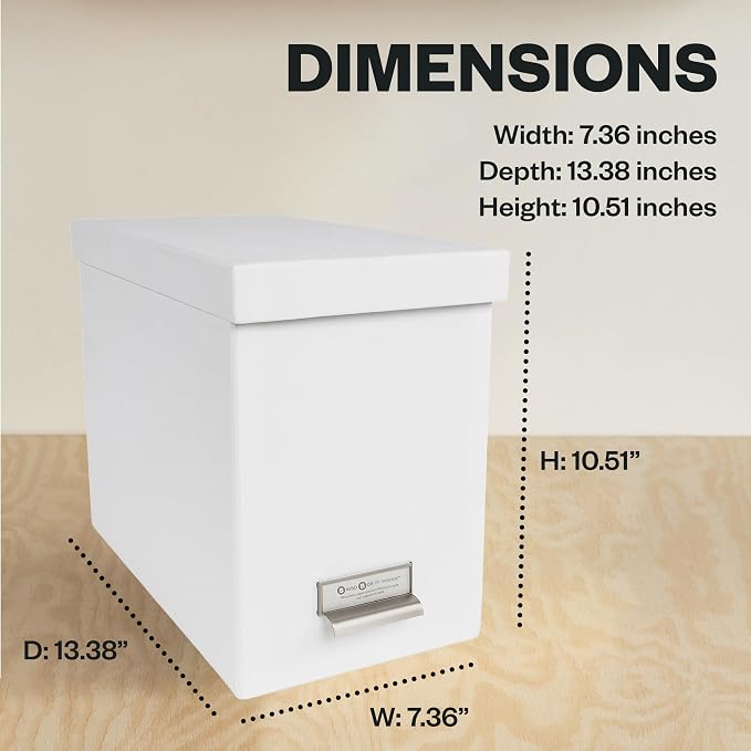 Bigso John Fiberboard Label Frame Desktop File Storage Box - Image 6