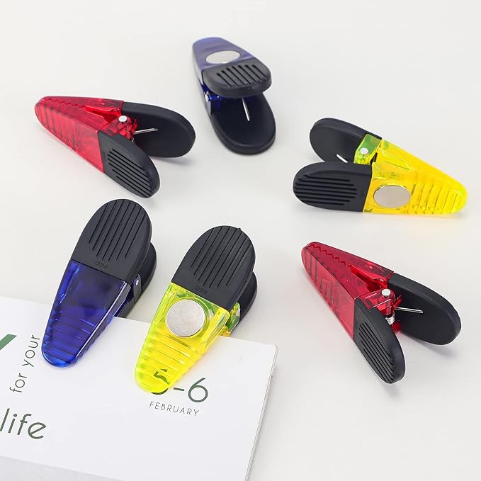 3-1/4" Length Plastic Refrigerator Magnet Clips Set - Image 5