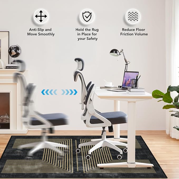 Office Chair Mat for Hardwood Floor&Tile Floor, Under Desk Rug for Rolling - Image 5