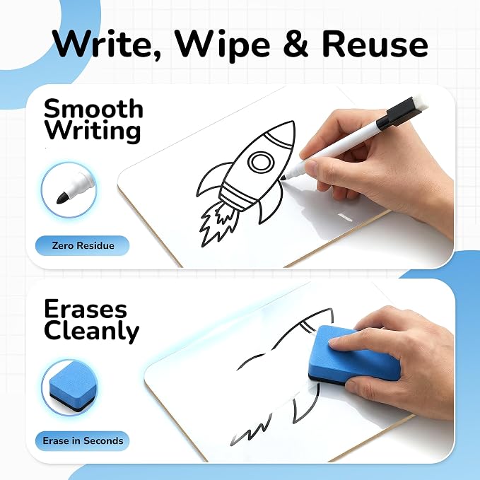 26 Pack Dry Erase Lapboards 12" x 9" - Image 3