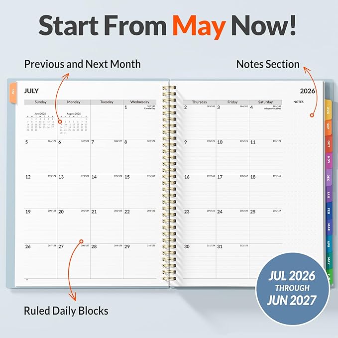 SUNEE 2026-2027 Appointment Book, Quarter-Hourly, Weekly & Monthly - Image 3
