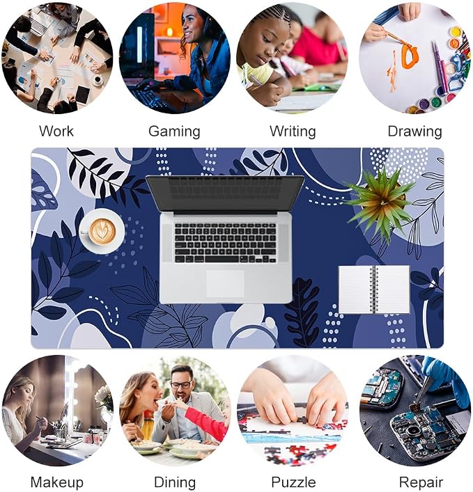 Colorful Star Large Mouse Pad, Botanical Desk Mat Office Supplies, Waterproof - Image 6