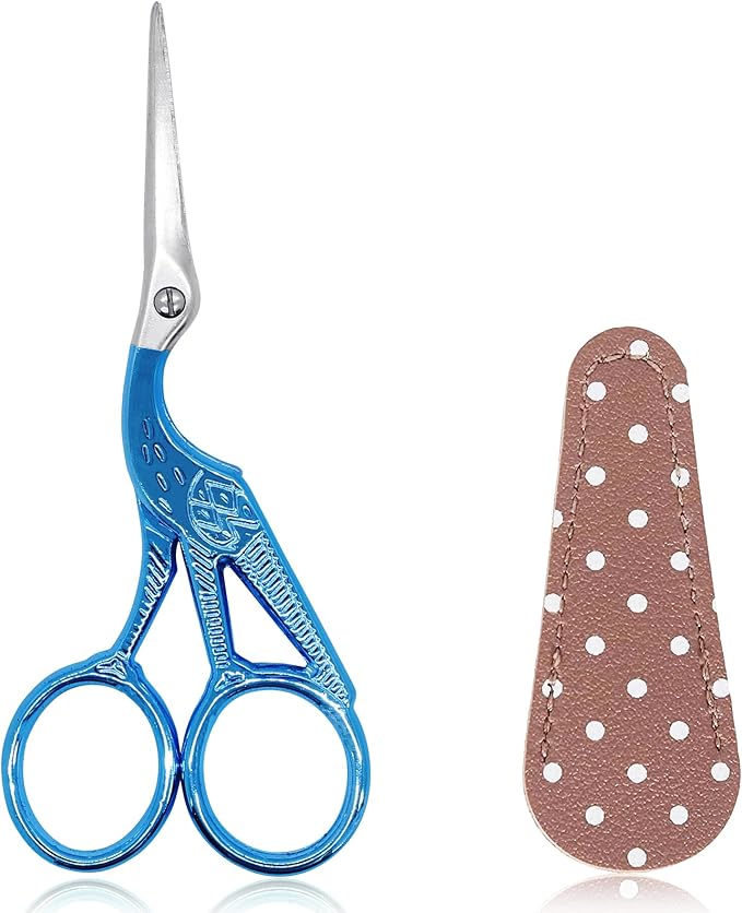 BIHRTC 4.5Inch Small Sewing Scissors Stainless Steel Sharp Tip Scissors by HOME