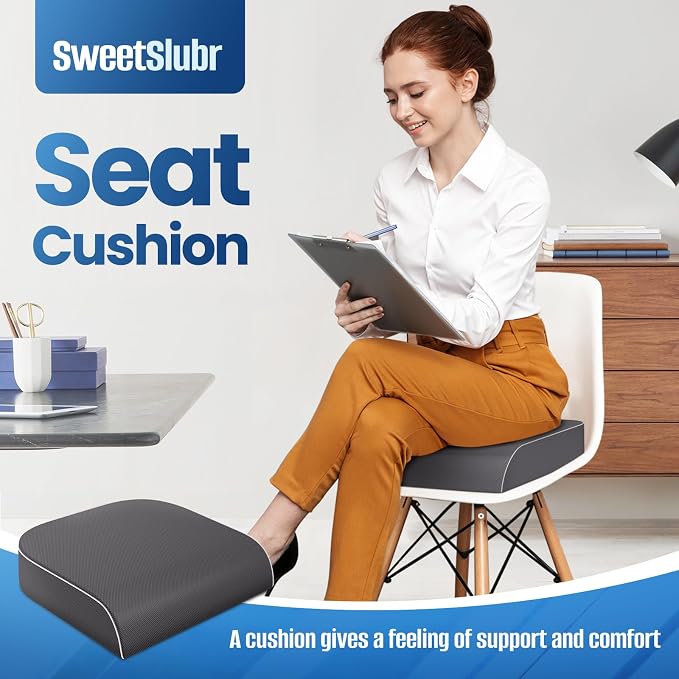 SweetSlubr Seat Cushion for Tailbone Pain Relief, Office Chair Cushion - Image 6