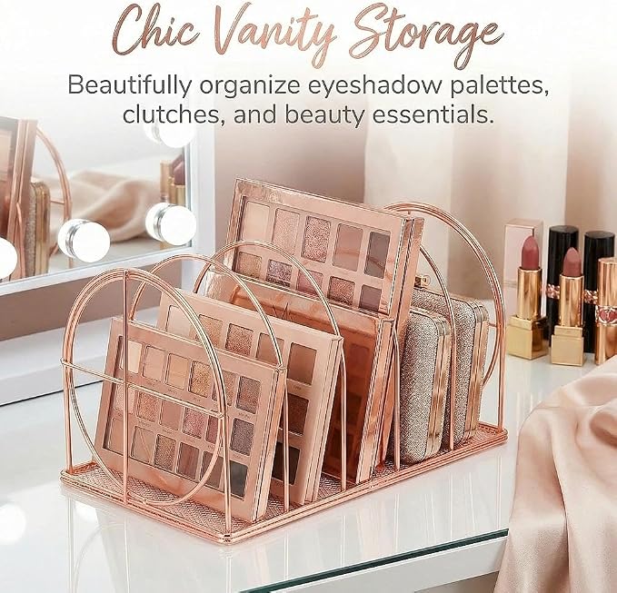 File Sorter Organizer, 5 Section Magazine Holder Rack, Desktop Round Wire Book - Image 7