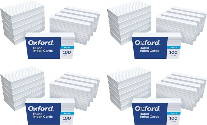 Oxford Ruled Index Cards, 000 Cards by Oxford