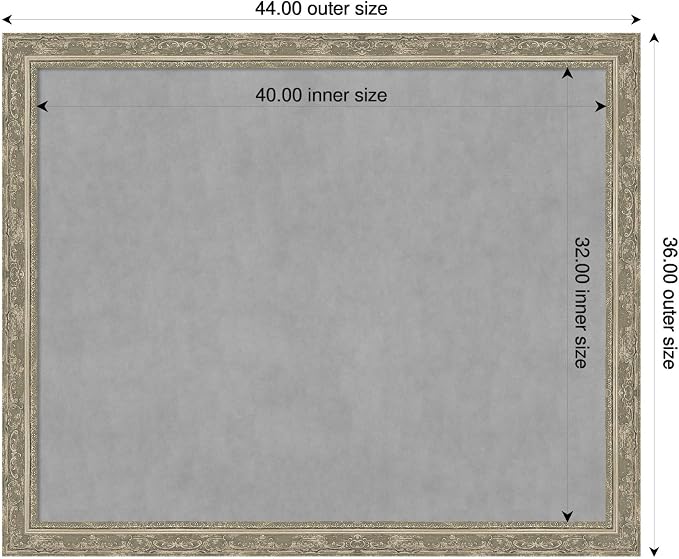 Amanti Art Silver Framed Magnetic Board 36x44 X-Large Vision Board - Image 2