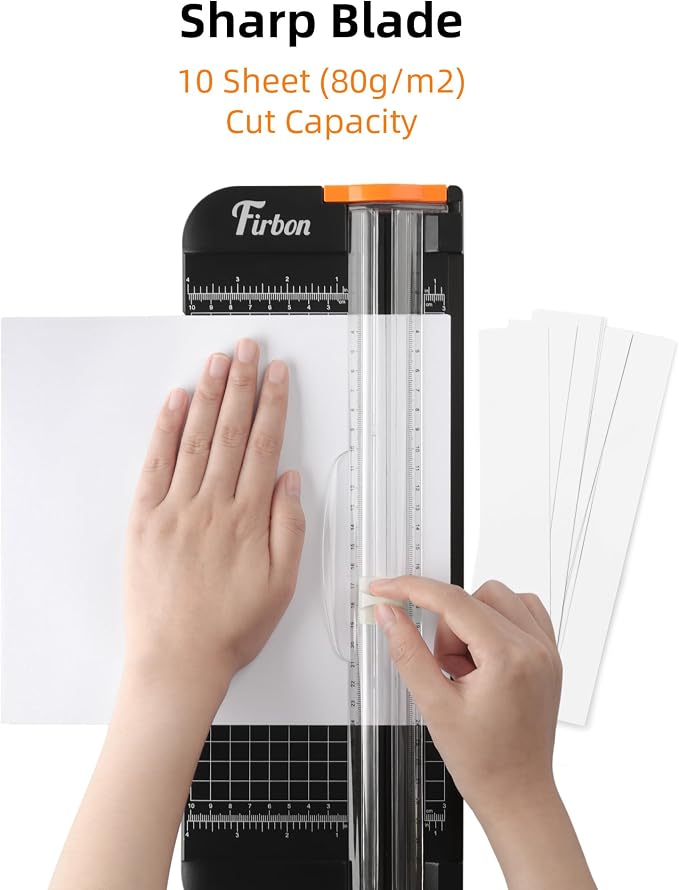 Firbon 2Pcs Refill Blades for A4 A5 Paper Cutter, Spring-Loaded Safeguard - Image 3