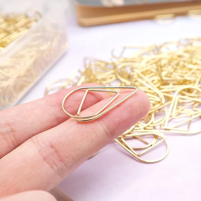 DEEDYGO 120 PCS Gold Paper Clips Teardrop Medium/1.3 Inch | Stainless Steel - Image 4