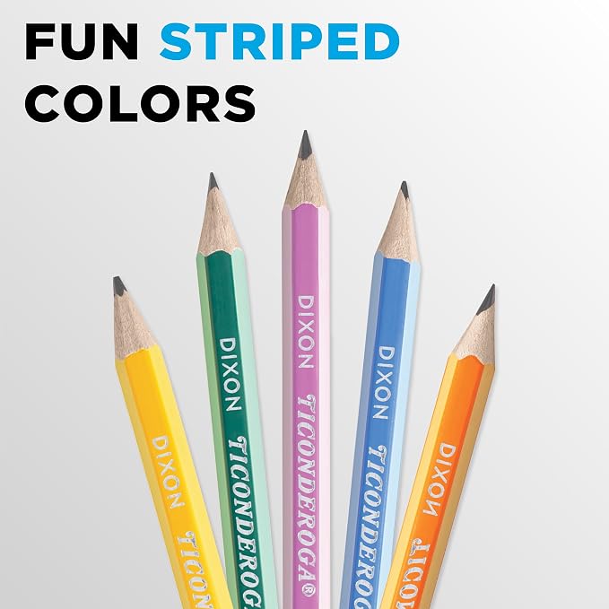 Ticonderoga® Striped Wood Pencils, 2 Soft Lead - Image 5