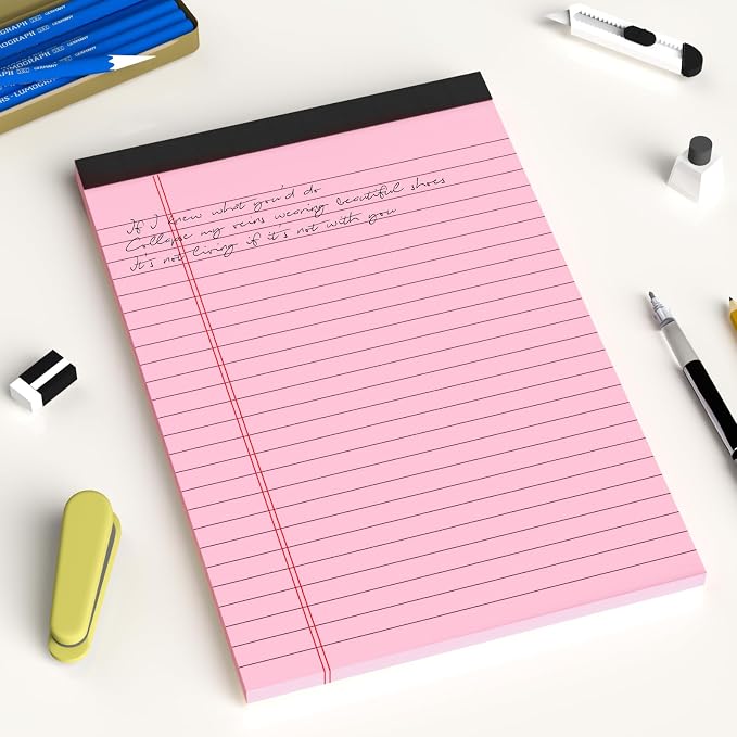 AILZFEI Pink Purple Small Legal Pad 5 x 8 College Ruled Color Legal Pads Paper - Image 7