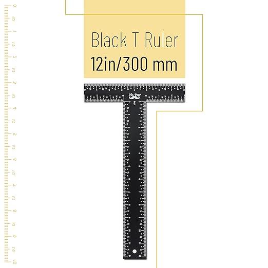 Mr. Pen - T Square, T Ruler, 12 inch Metal Ruler, T Square Ruler, Drafting Tools, Architect Ruler, Set Square, Drafting Ruler, Tsquare, Truler, Architectural Triangle, Tee Ruler, L Square, Scale Ruler-DeskLoop Office