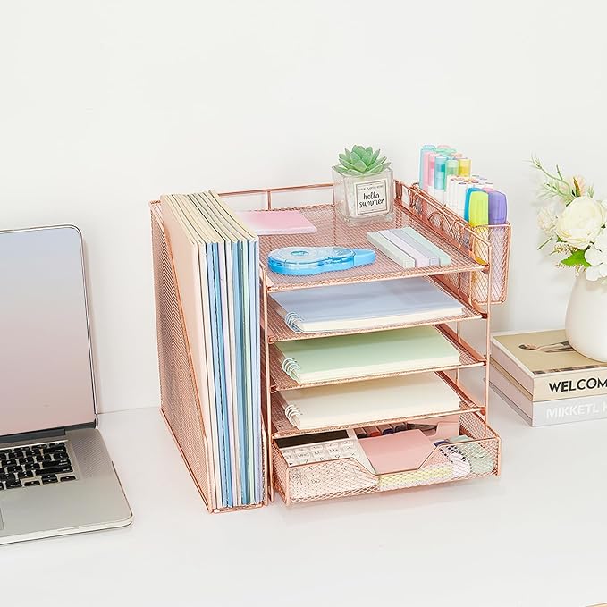 Gugsey Desk Organizer, 5-Tier Paper Letter Tray Organizer - Image 8