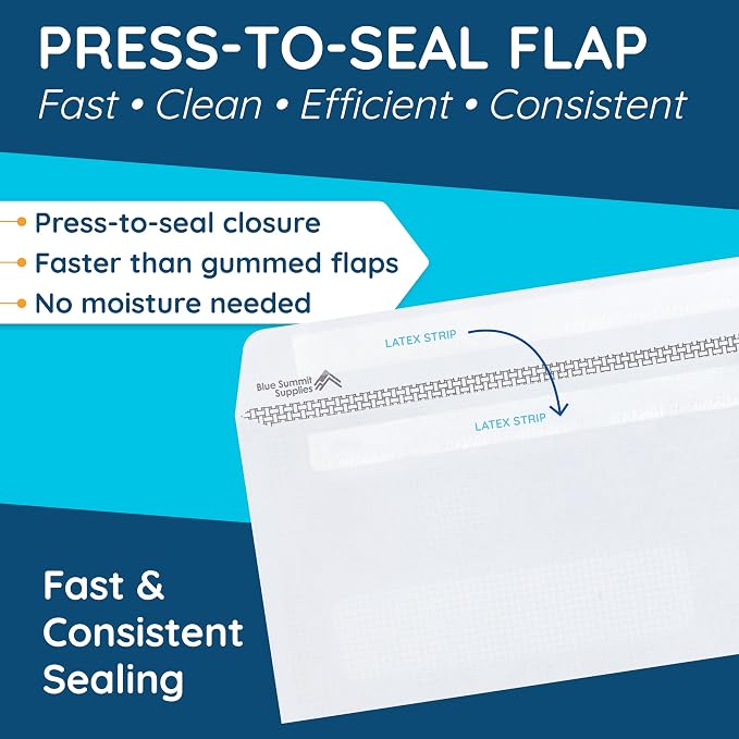 500 Self Seal Number 10 Single Right Window Envelopes - Image 3