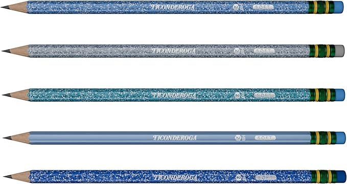 Ticonderoga Wood-Cased Pencils Pre-Sharpened, Arctic Blues - Image 3