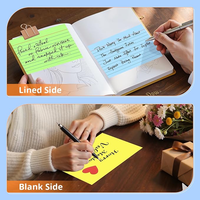 Colored Index Cards 4x6, Flash Cards, Lined Flashcards Notecards, Note Cards - Image 3