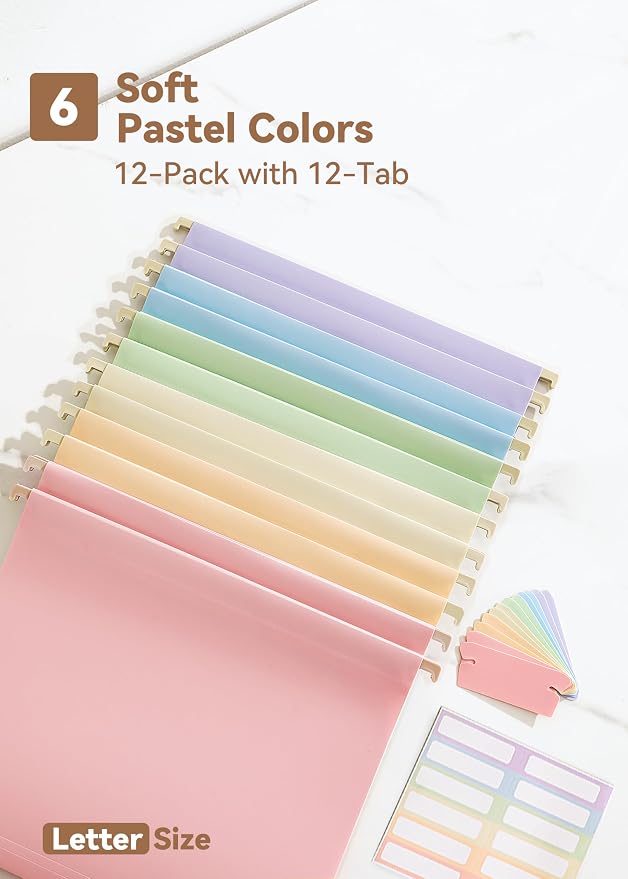 SortRax Plastic Hanging File Folders, Sturdy & Tear-Resistant, Letter Size - Image 5