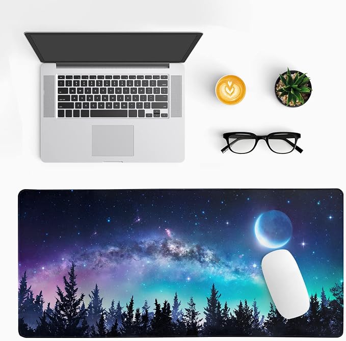Extended Gaming Mouse Pad, XL Large Keyboard Mouse Mat Desk Pad, Stitched Edges - Image 3