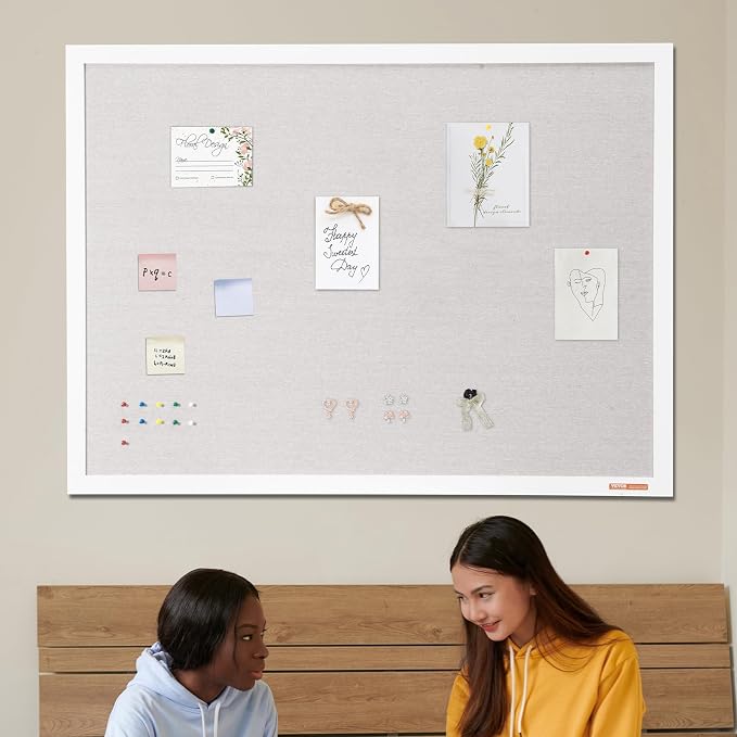 VEVOR 48"x36" White Cork Board - Image 8