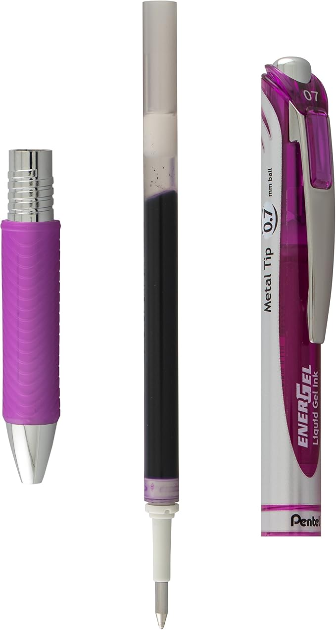 Pentel EnerGel Deluxe RTX Retractable Liquid Gel Pen, Metal Tip, Violet Ink - Image 5