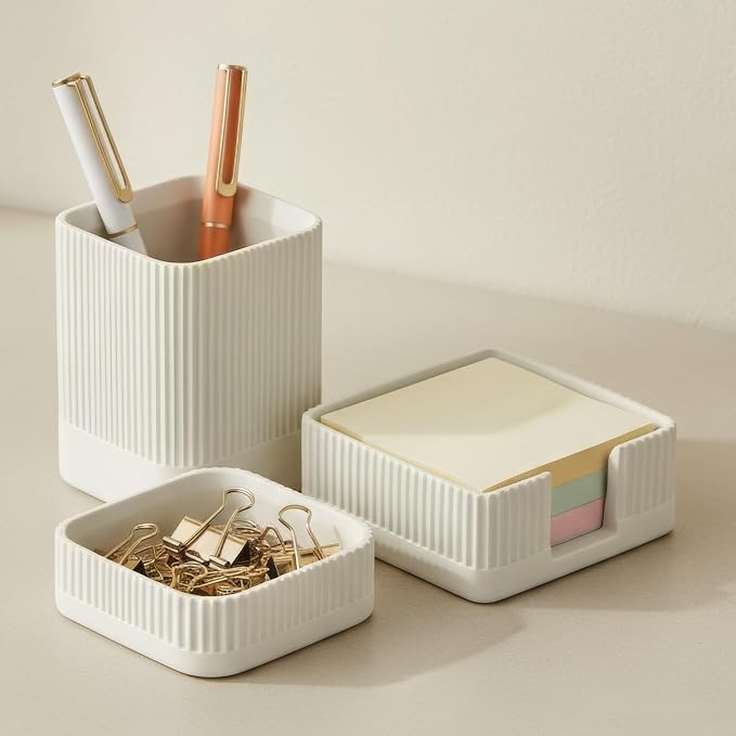 Aesthetic Desk Organizer Set of 3 by KIBAGA