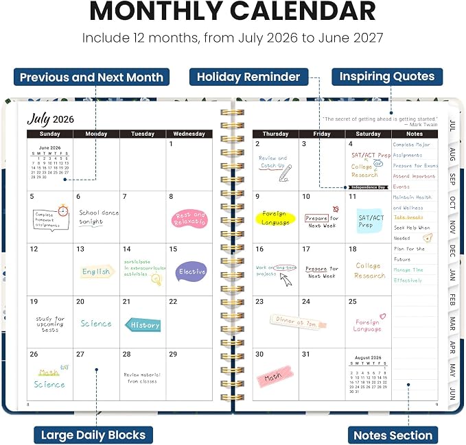 Planner 2026-2027, Monthly and Weekly Academic Planner July 2026 - Image 2