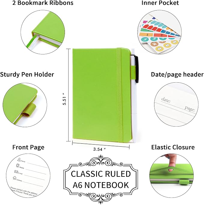 feela 3 Pack Pocket Small Notebook Journals, Mini Cute Memo Notepad Hardcover - Image 2