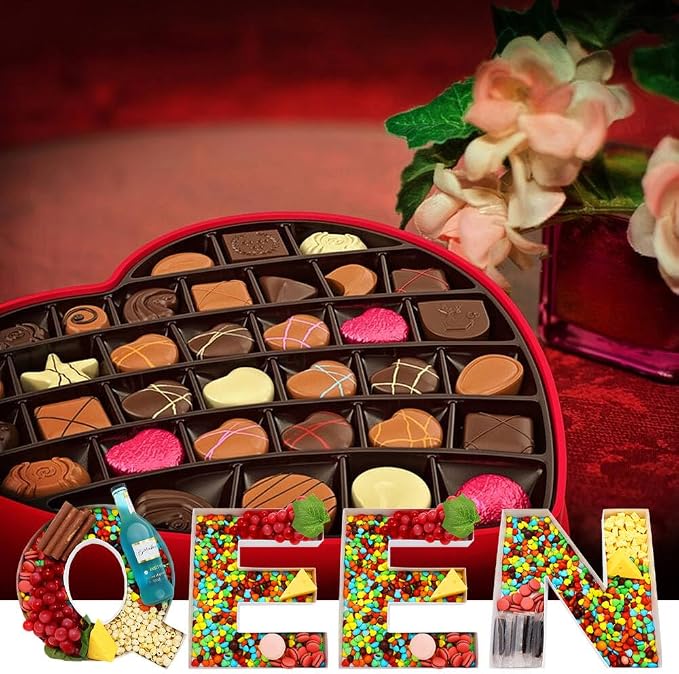 Cardboard Letter Fillable Charcuterie Board Candy Food Tray, 12.2 inch - Image 4