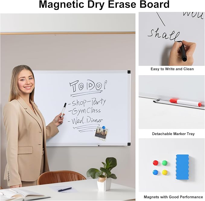 OLIXIS Magnetic White Board, Dry Erase Board - Image 4