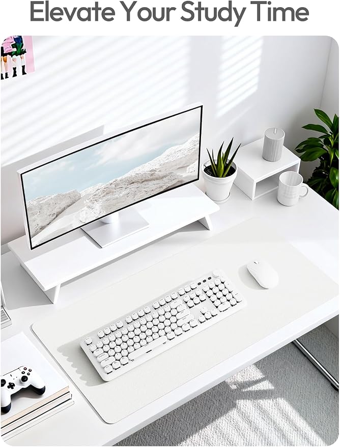 YSAGi Leather Desk Pad Protector, Office Desk Mat, Large Mouse Pad, Non-Slip PU - Image 7