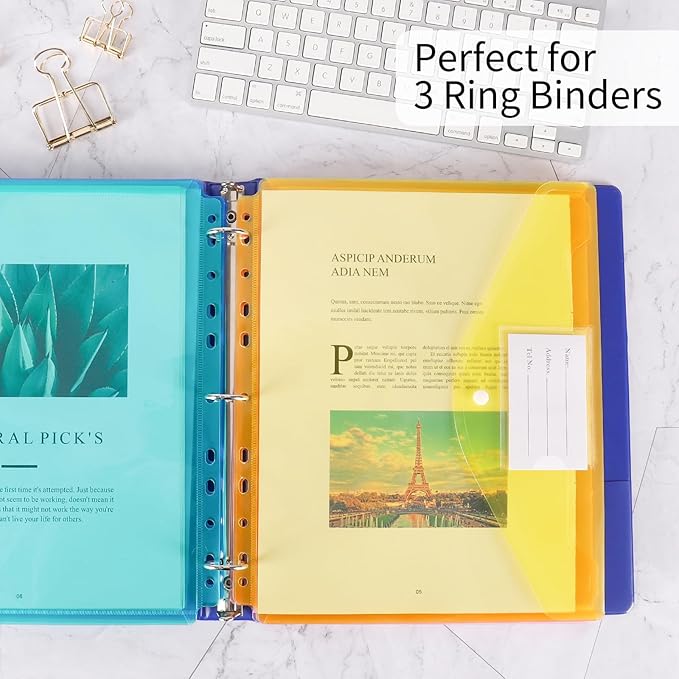 EOOUT 30pcs Binder Sleeves, Binder Pockets - Image 5