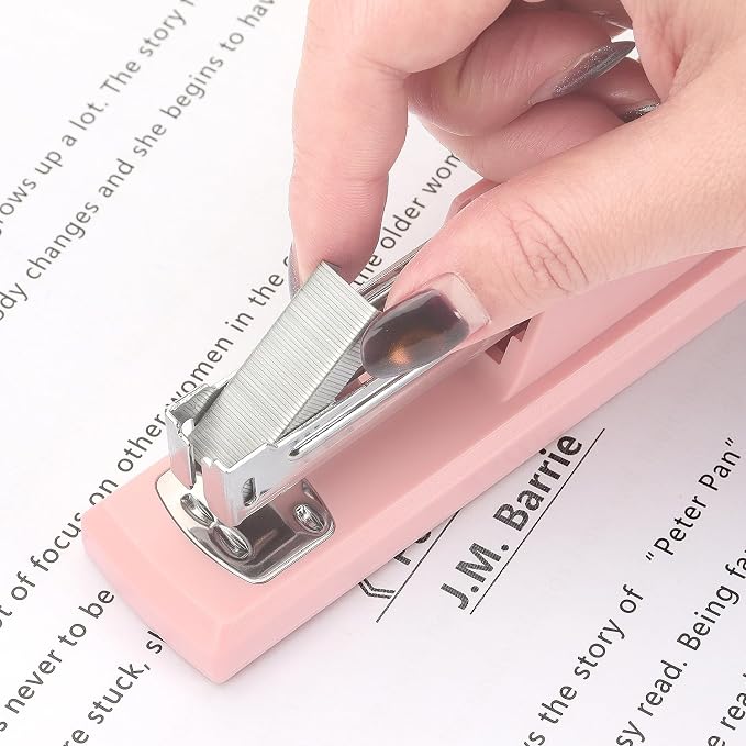 ZZTX Desktop Stapler with Remover & 1000 Staples Pink | Durable & sturdy - Image 5