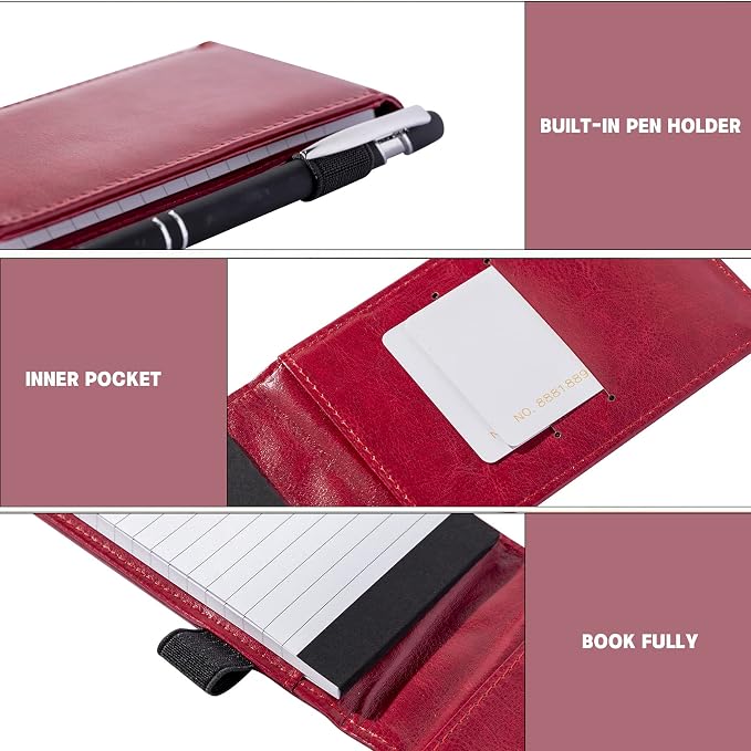 Camelmother 10Pcs Pocket Notepad Holder Set Notebook 3 x 5 Inch - Image 3