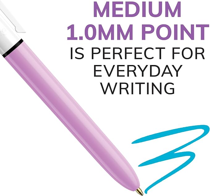 BIC 4 Color Fashion Retractable Ballpoint Pen - Image 4