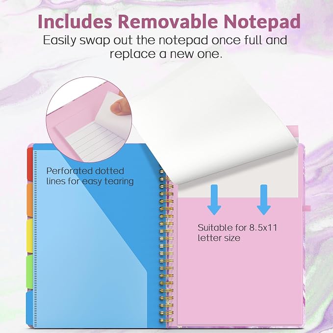 Sooez Clipboard Folio with Refillable Notepad, Folder with 10 Storage Pockets - Image 5