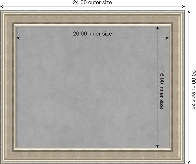 Amanti Art Silver Framed Magnetic Board 20x24 Small Vision Board - Image 4