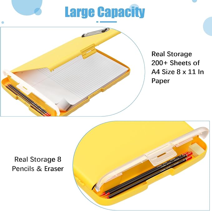 Hongri Clipboard with Storage with Pen Holder, Folder Nursing Clip Board 8.5 x - Image 3