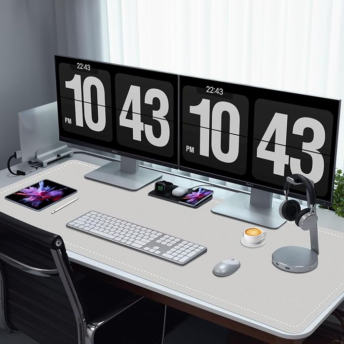 Large Desk Pad, 47.2" x 17" PU Leather Desk Mat - Image 5